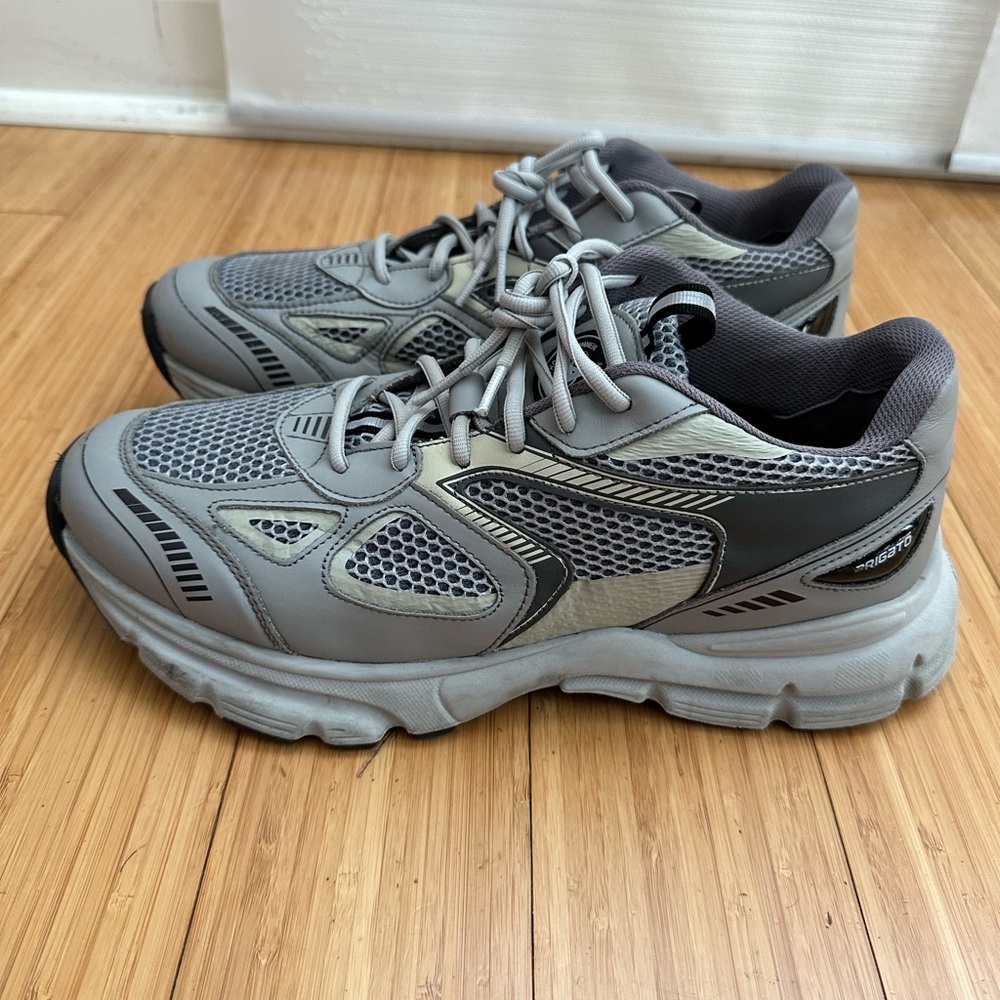 Axel Arigato Marathon Runner Sneakers Gray Leather Mesh Men’s Size 11